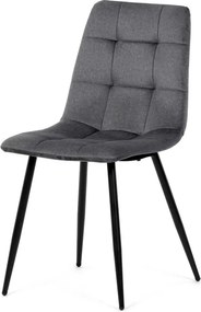 Étkezőszék, szürke, bársony szövet, DCL-X7015 GREY2