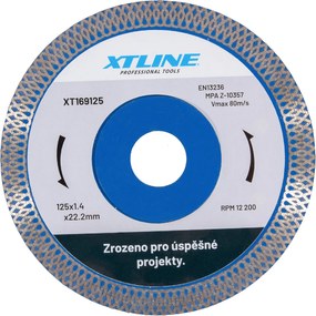 XTLINE Gyémánt tárcsa turbó | 125x1,4x10x22,2 mm