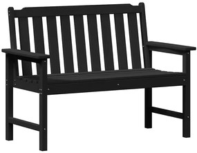 vidaXL Kerti pad Fekete 120 x 59 x 88 cm HDPE