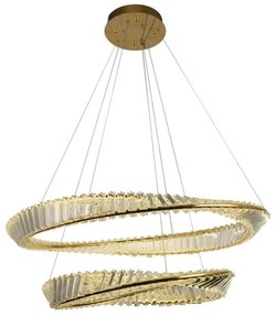 LED állítható fényerejű csillár kábellel LED/90W/230V 3000-6500K arany/króm + DO