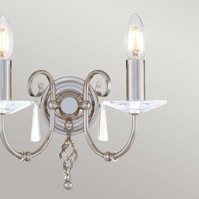 Elstead Lighting AEGEAN AG2-POL-NICKEL Fali lámpa 2x60W/E14