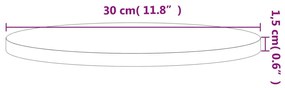 tömör bükkfa kerek asztallap Ø30 x 1,5 cm