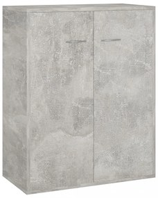 betonszürke szerelt fa tálalószekrény 60 x 30 x 75 cm