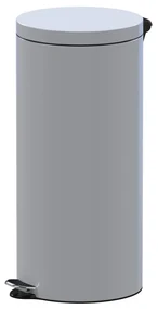 Léptetős szemetes, 30 l, fehér