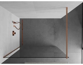 Mexen Kioto, zuhanykabin paravánok 105 x 200 cm, 8 mm átlátszó üveg, réz matt profil, 800-105-101-65-00