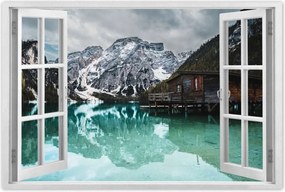 Poszterek 120x80 Fa házikó a hegyekben