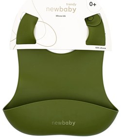 New Baby szilikon előke olívazöld színben
