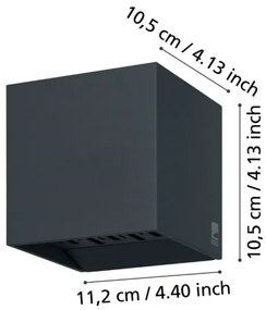 Eglo 900445 - LED Kültéri fali lámpa CALPINO 2xLED/3,3W/230V IP54