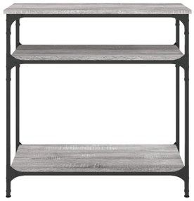 szürke sonoma színű szerelt fa konzolasztal 75 x 29 x 75 cm