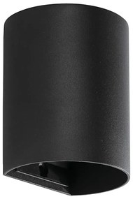 FARO 40523 - Fali lámpa SOLE 1xGU10/8W/230V fekete kerek