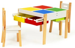 Fa gyermekbútor készlet asztallal 2 székkel