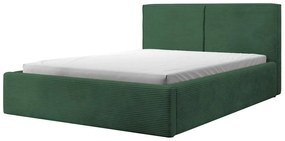 Franciaágy 180 cm Fatime (ágyráccsal) (tárolóhellyel) (sötétzöld + fekete). Akció -15%. 1099164