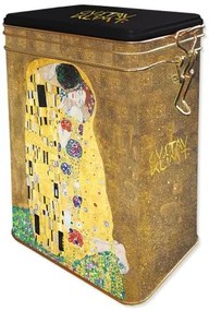 Csatos fémdoboz, dombornyomott, 11x18x7,4cm, Klimt: The Kiss