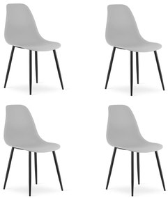 AKCIÓ Világosszürke OSAKA szék fekete lábakkal II. osztály