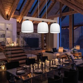 Kolarz A1352.83.Gr - Csillár zsinóron NONNA 3xE27/60W/230V tölgy/fehér/szürke