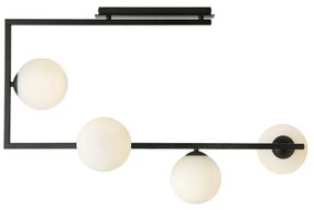 Csillár rúdon SOMA 4xE14/10W/230V fekete/fehér