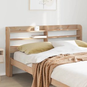 tömör fenyőfa fejtámla polcokkal 135 cm