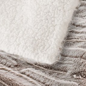 Bézs mikroplüss takaró 180x220 cm Lynx – douceur d'intérieur