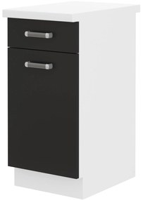 Alsó konyhaszekrény Oran 40 D 4S BB (fehér + fekete). 1033034