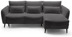 Sarokkanapé Eilish (J) (szürke + fekete) . 1100287
