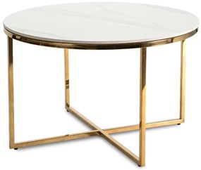 Fehér Márványhatású Kőlap Dohányzóasztal. MARINE