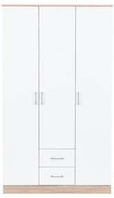 Miami gardróbszekrény 120x205 cm fehér-sonoma tölgy