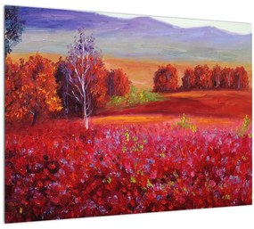 Egy vörös táj képe (70x50 cm)
