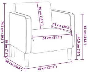 krém kordbársony szövet kanapészék karfás szék 54 cm