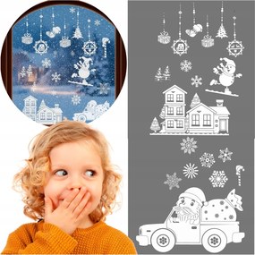 Karácsonyi Matricák Ablak Üveg Díszek Hópehely Hópelyhek Dekoráció