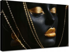 Vászonkép 30x20 Arannyal bevont fej