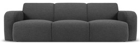 Sötétszürke buklé kanapé 235 cm Molino – Micadoni Home
