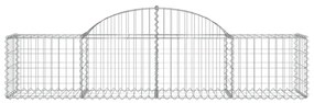 8 db íves horganyzott vas gabion kosár 200x50x40/60 cm
