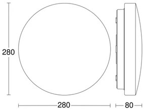 Steinel 069674-LED fürdőszobai lámpa érzékelős RSPRO P1 9,4W/230V 4000K IP54