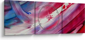 Kép - rózsaszínes kék szín (órával) (90x30 cm)