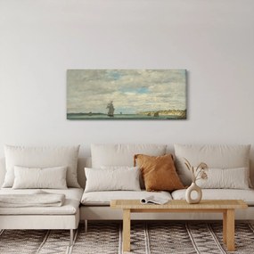 Kép - Eugène Boudin, Coast of Brittany, reprodukciók (120x50 cm)