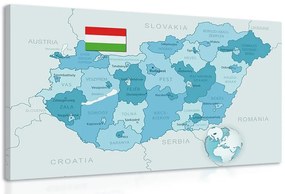 Kép elegáns kék Magyarország térkép