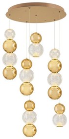 CREMONA kábeles LED csillár, 34W, 230V, 3000K, arany