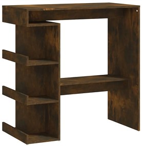 Füstös tölgy színű bárasztal tárolópolccal 100 x 50 x 101,5 cm