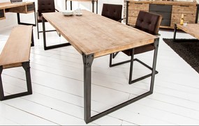 FACTORY - akác tömörfa étkezőasztal - 160/200 cm