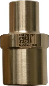 PEO átmeneti idom, acél-réz, press, DN20-22