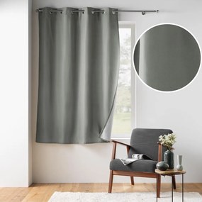Szürke mikroszálas termo-hangszigetelő függöny 135x180 cm Micropolar – douceur d'intérieur