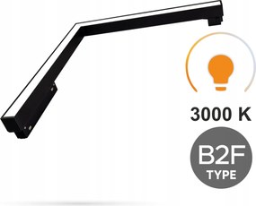 Szögletes Reflektor Vízszintes Led 16W 3000K Meleg Típus B2F Smart Track 48VDC