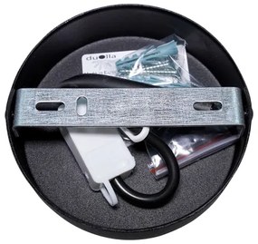 Duolla - Mennyezeti lámpa DUO 1xE27/40W/230V átm. 40 cm fekete/arany