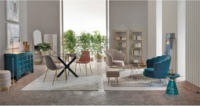 Aranyszínű acél könyvespolc 68x172,5x28 cm Elenor – Bizzotto