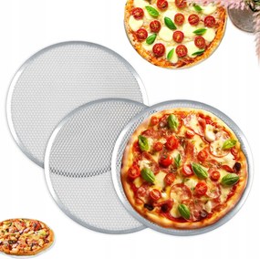3db Alumínium pizza sütőrács kerek forma 12 inch