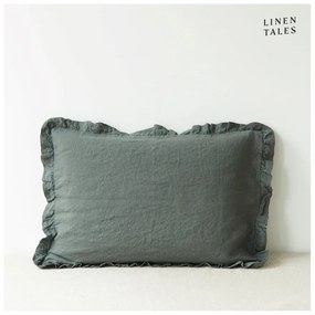 Len párnahuzat 40x60 cm Forest Green – Linen Tales