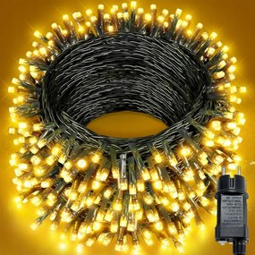 Karácsonyfa Lámpa 600LED Kültéri/beltéri Fehér Meleg 100m