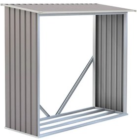 Tüzifa tároló G21 WOH 136 - 182 x 75 cm, szürke