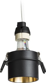 RENDL ORTA zápustná černá/zlatá 230V LED GU10 9W