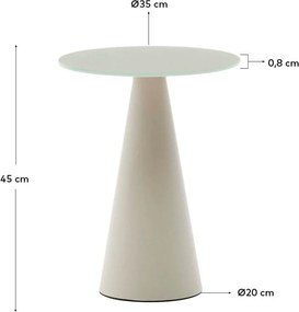 Kerek tárolóasztal üveg asztallappal ø 35 cm Wilshire – Kave Home